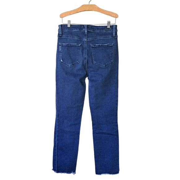 PAIGE Cindy High Waist Straight Leg Jeans Aegean Dist Size 28 Choppy Hem - Picture 4 of 10